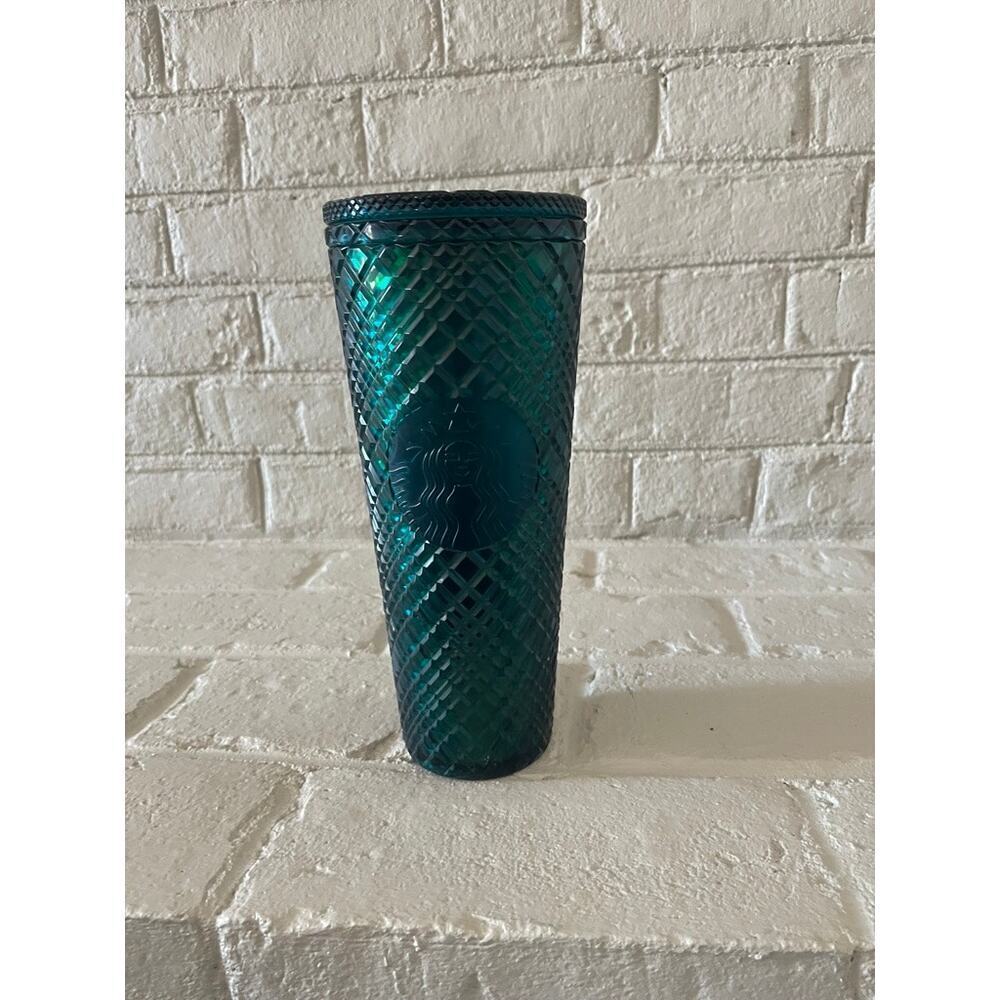Starbucks Holiday 2021 Emerald Green Jeweled Venti 24 oz Cold Tumbler Cup Xmas